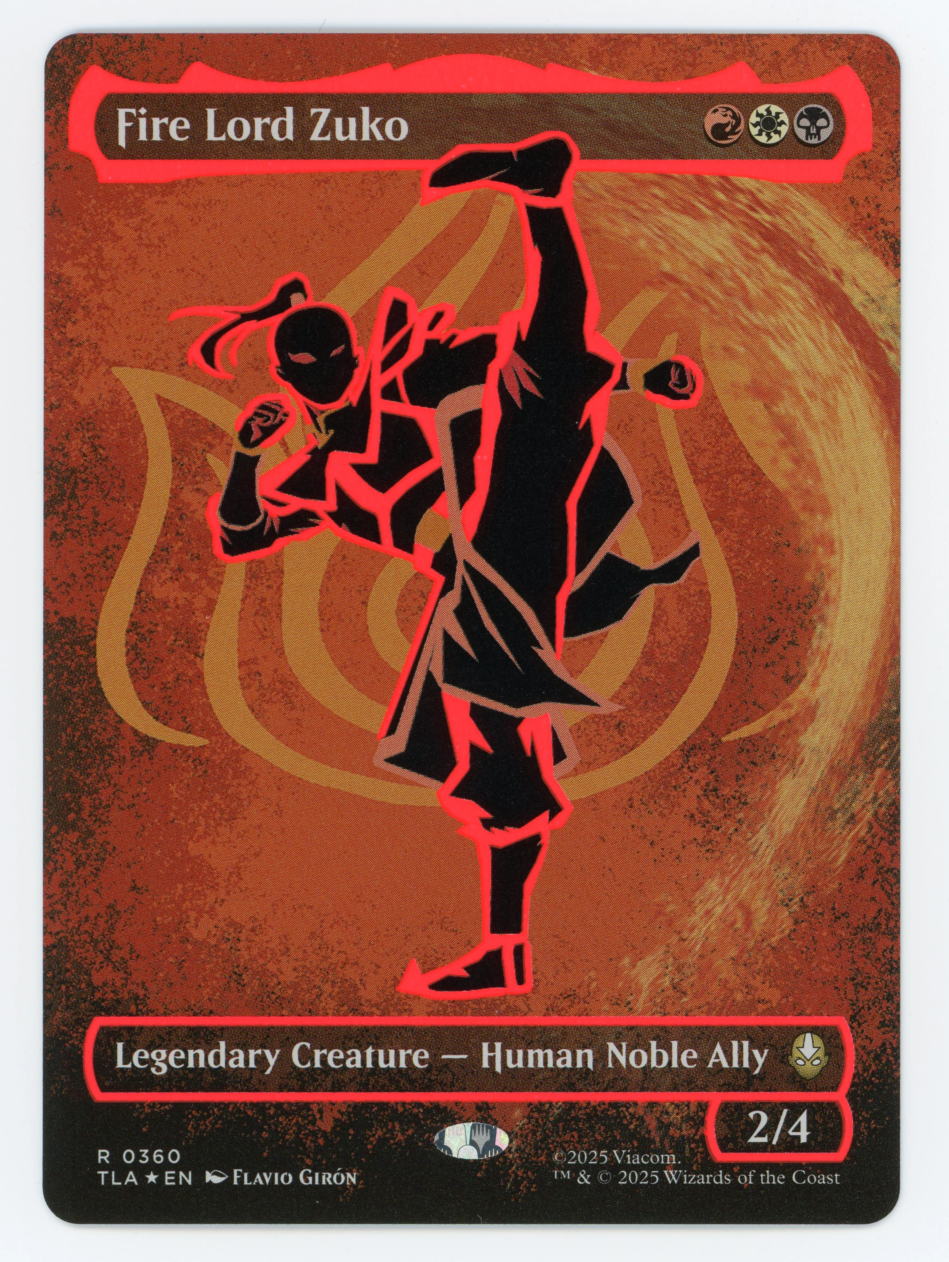Fire Lord Zuko - Borderless - Battle Pose - Neon Ink - Scan 15394