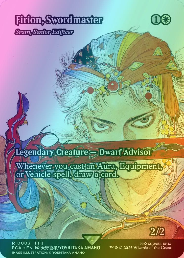 Firion, Swordmaster - Sram, Senior Edificer [3] [Borderless] [FINAL FANTASY: Through the Ages] [Foil]