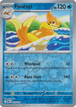 Floatzel - 058/182 - Uncommon [sv10-058] [Reverse Holo]