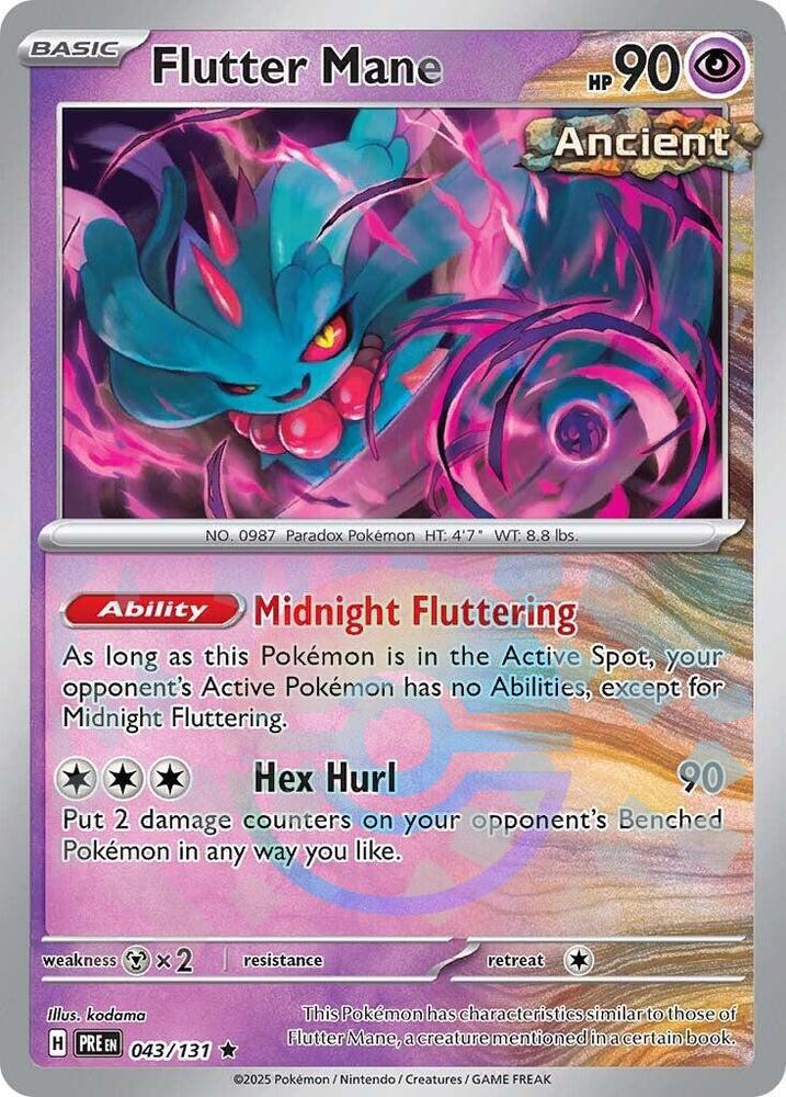 Flutter Mane - Poké Ball Pattern - 043/131 - Rare [sv085-043] [Reverse Holo]