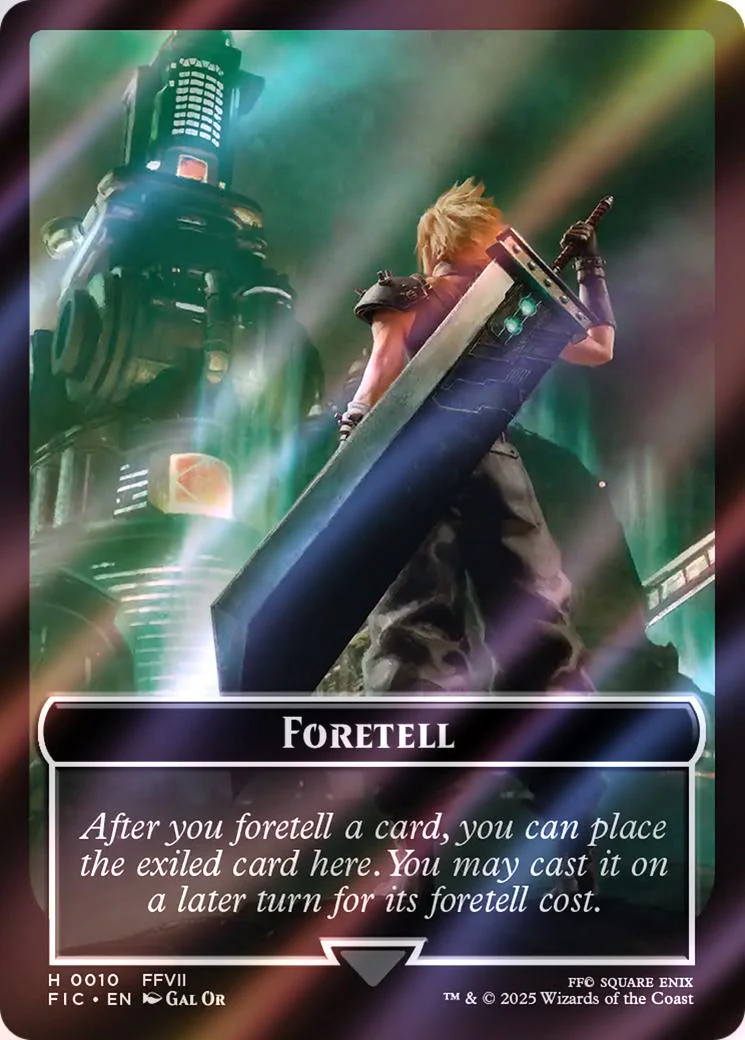 Foretell Token (10) // Treasure Token (36) [FINAL FANTASY: Commander: Tokens] [Surge Foil]