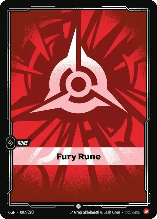 Fury Rune - 007/298 [Origins] [Non-Foil]