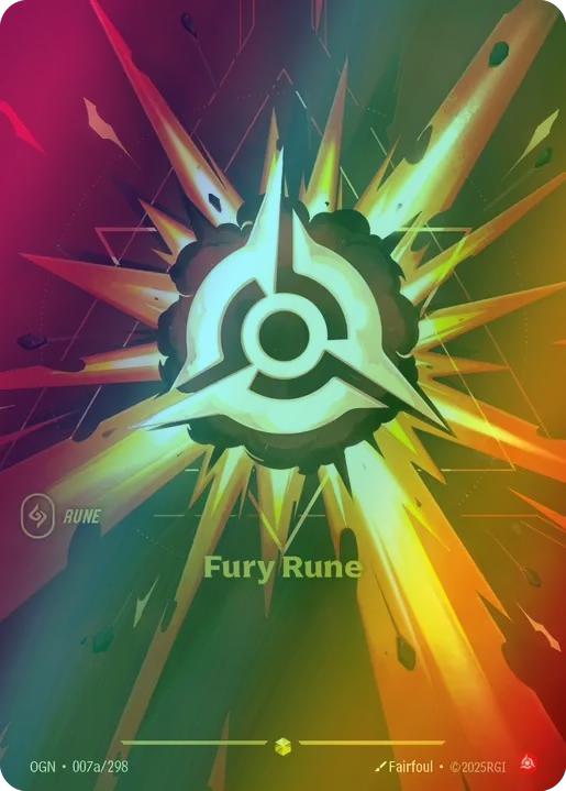 Fury Rune (Alternate Art) - 007a/298 [Origins] [Foil]