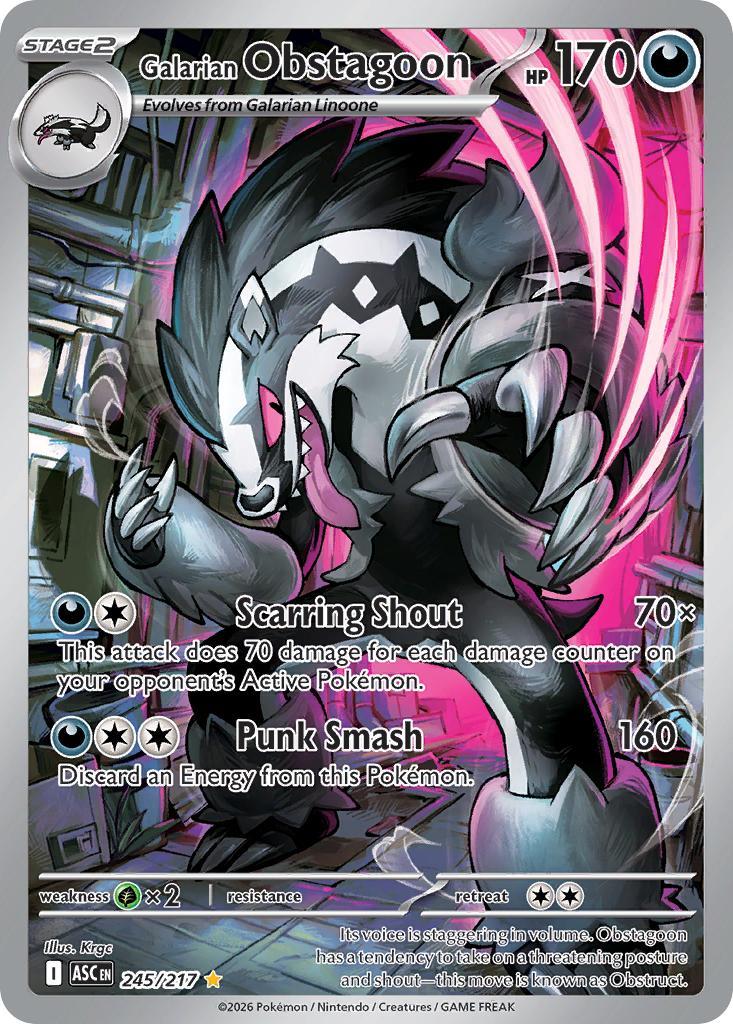 Galarian Obstagoon - 245/217 - Illustration Rare [me025-245] [Ultra]