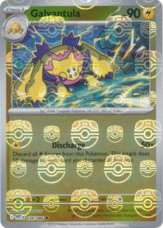 Galvantula - Master Ball Pattern - 034/086 - Uncommon [sv105w-034] [Reverse Holo]