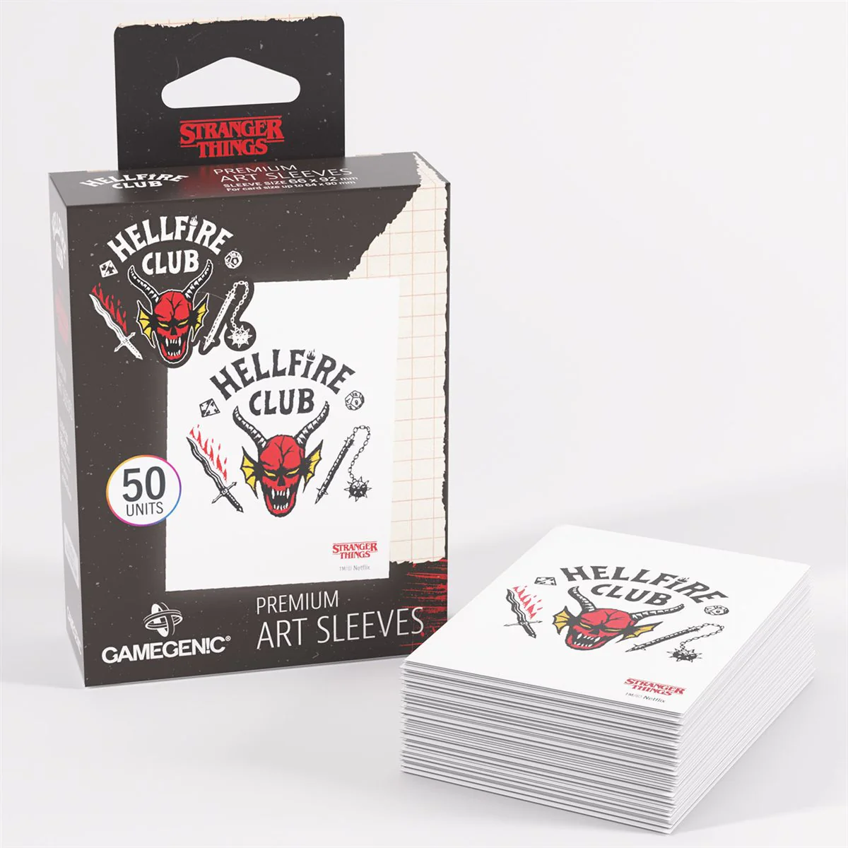 Gamegenic Premium Art Sleeves - Standard Size - 50ct - Stranger Things: Hellfire Club - Hellfire Club