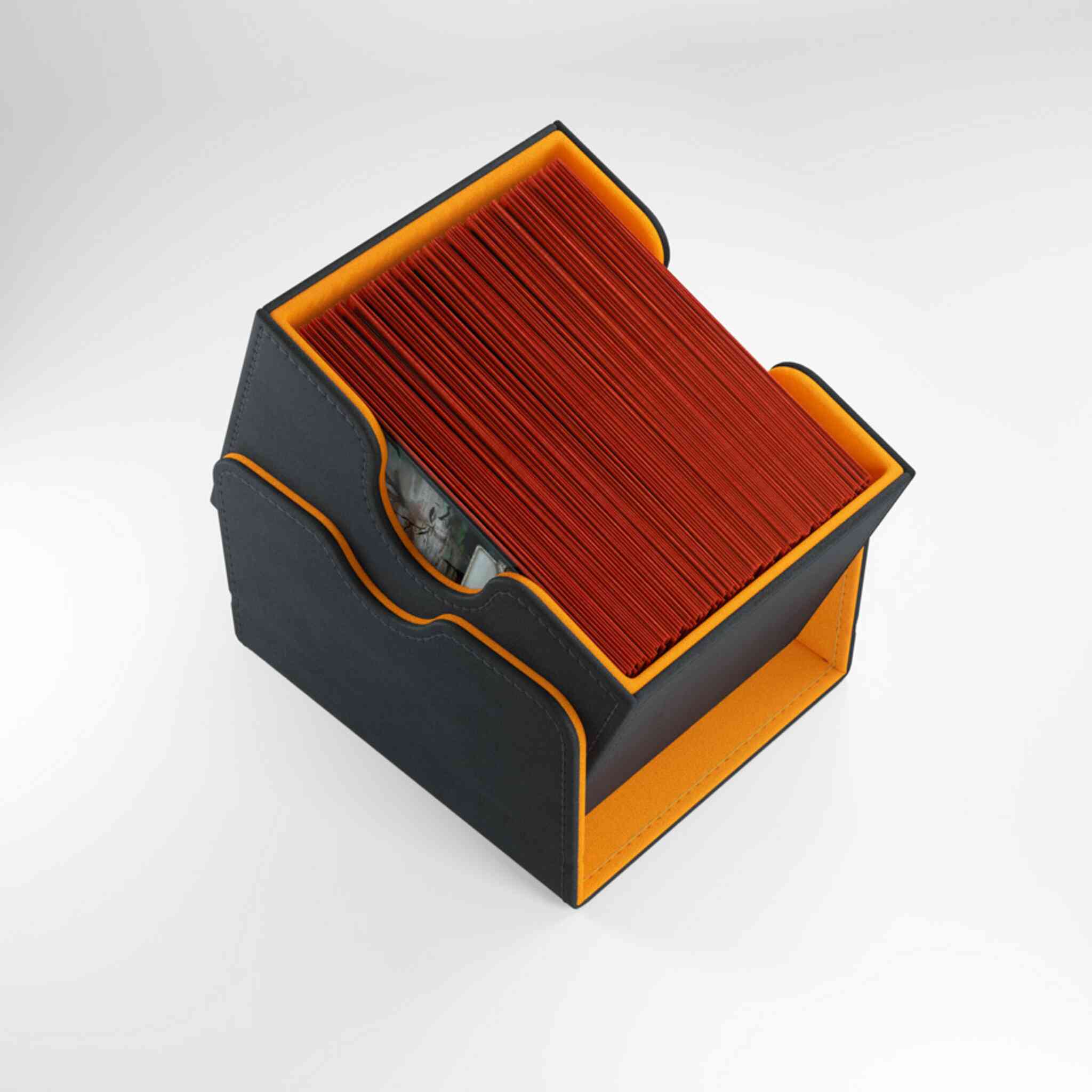 Gamegenic - Sidekick Convertible Deck Box XL Exclusive Edition - 100+ - Black and Orange - Image 2
