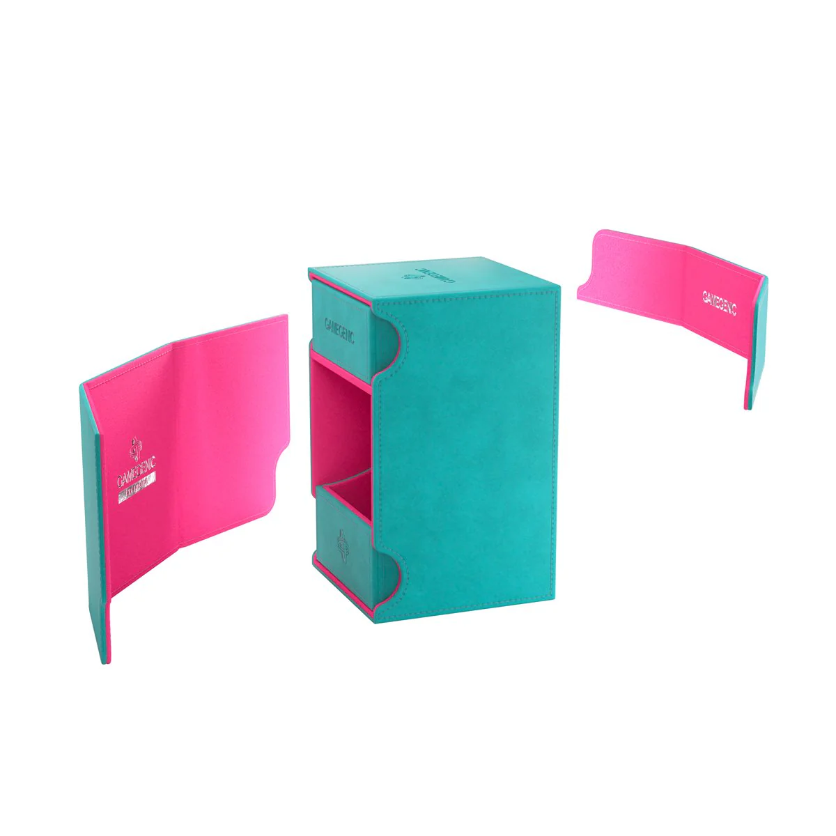 Gamegenic Watchtower XL Convertible Deck Box - 100+ - Teal and Pink - Image 2