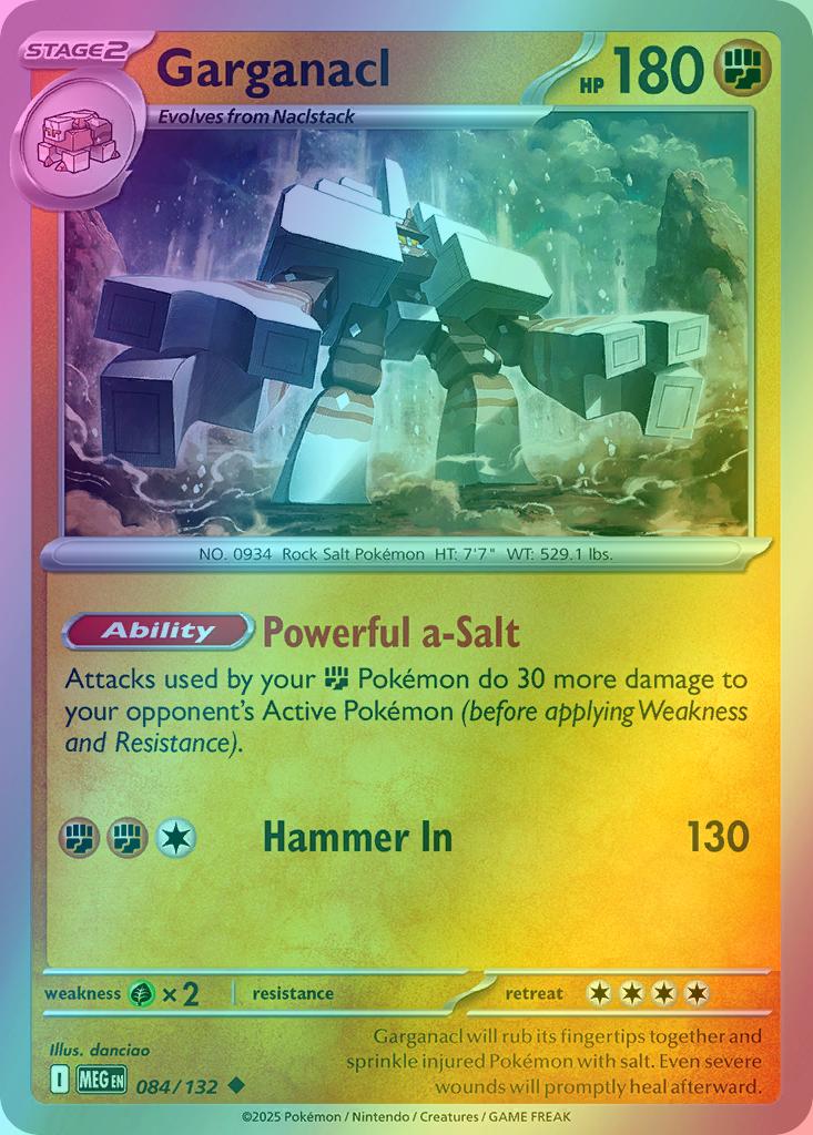 Garganacl - 084/132 - Uncommon [me01-084] [Reverse Holo]