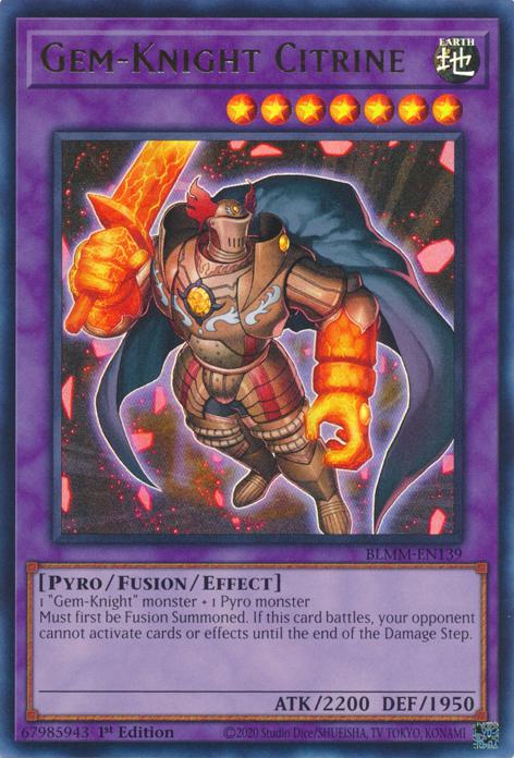 Gem-Knight Citrine - BLMM-EN139 - Ultra Rare - 1st Edition
