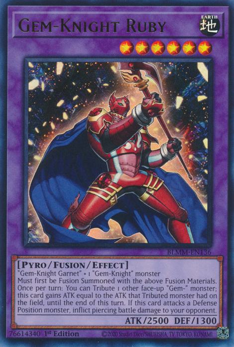 Gem-Knight Ruby - BLMM-EN136 - Ultra Rare - 1st Edition