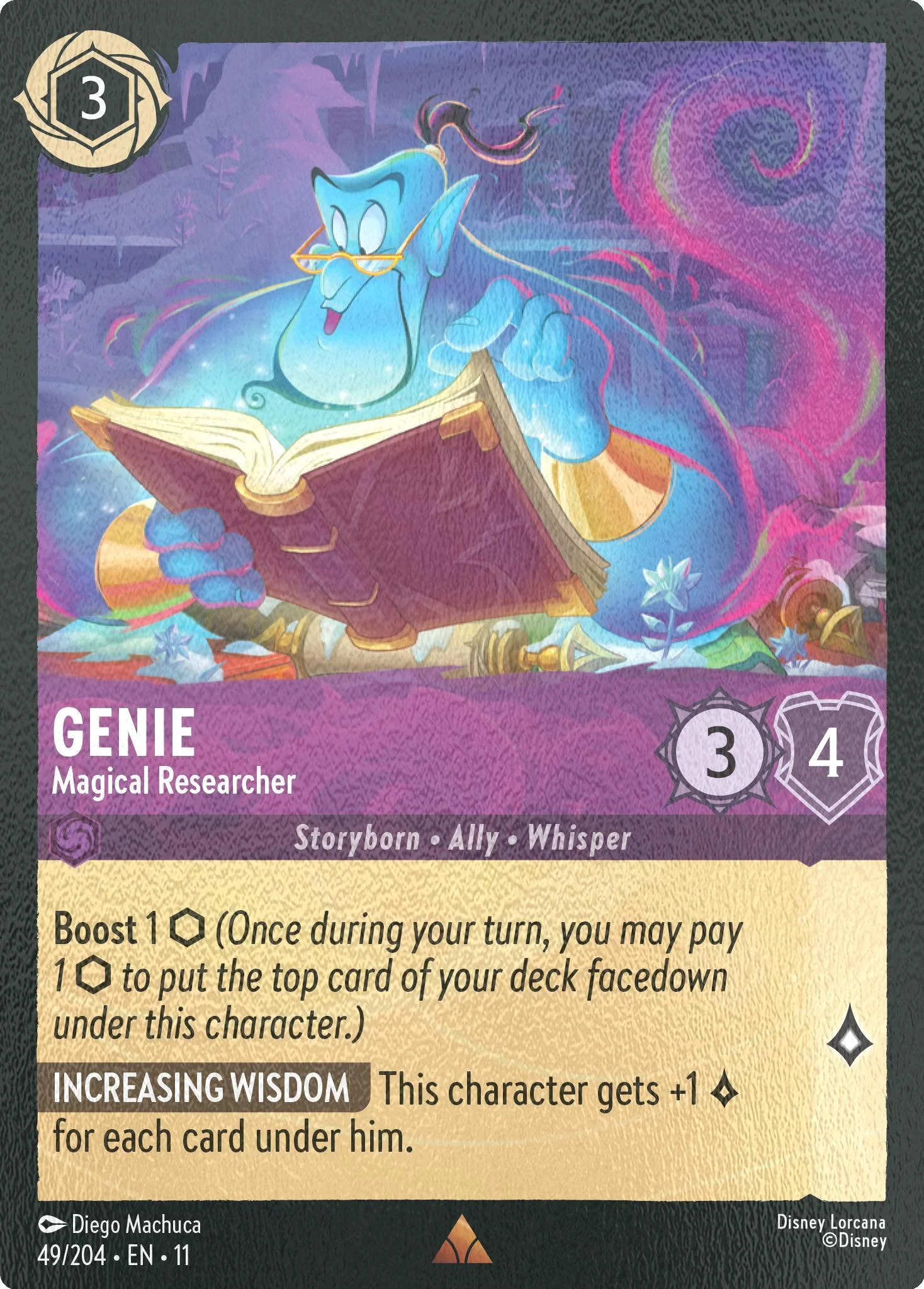 Genie - Magical Researcher - 49/204 [Winterspell] [Cold Foil]