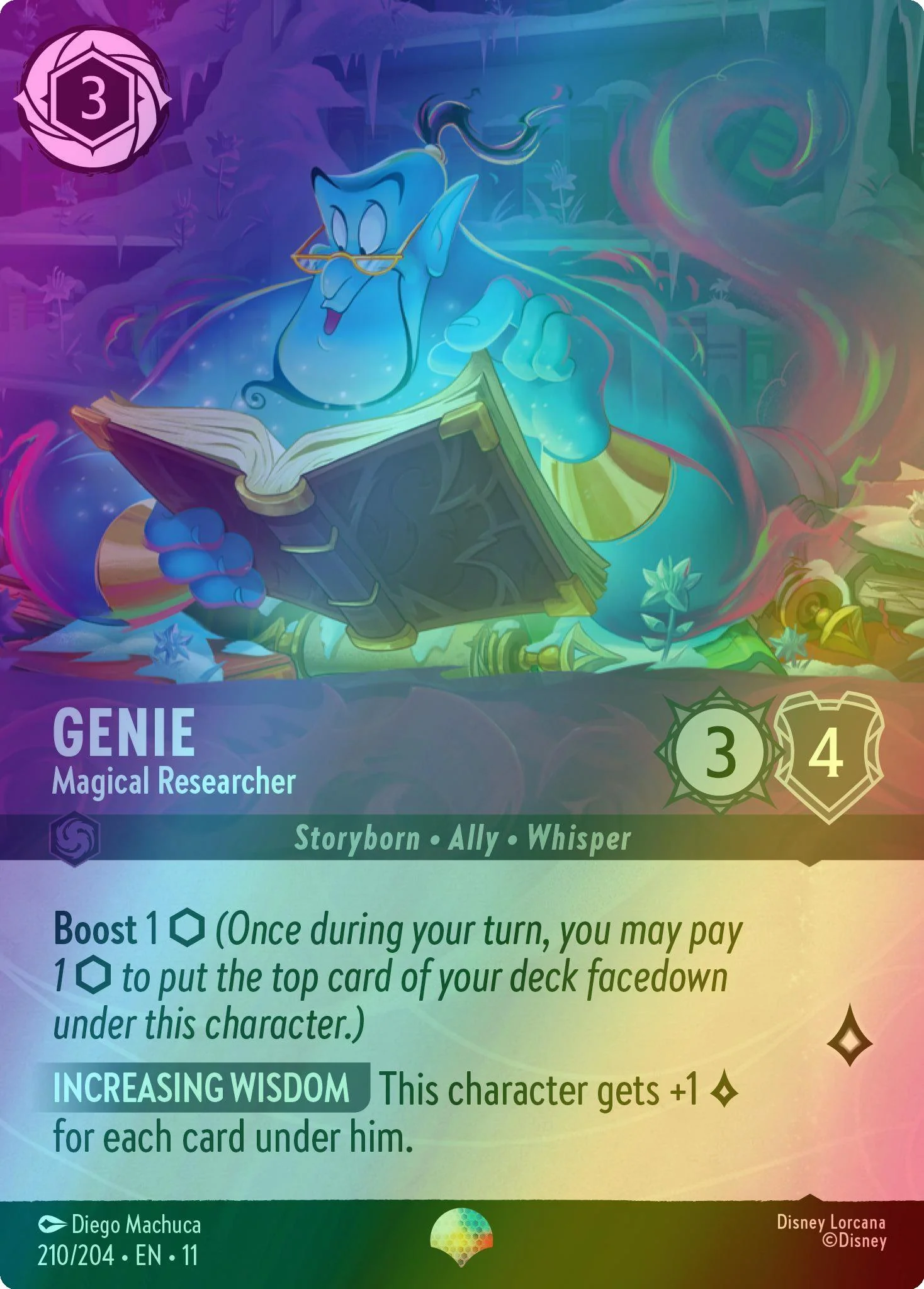 Genie - Magical Researcher (Epic) - 210/204 [Winterspell] [Holofoil]