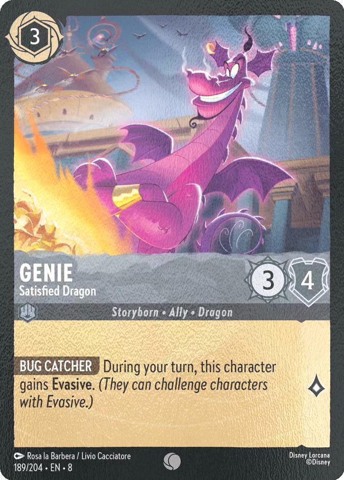 Genie - Satisfied Dragon - 189/204 [Reign of Jafar] [Cold Foil]