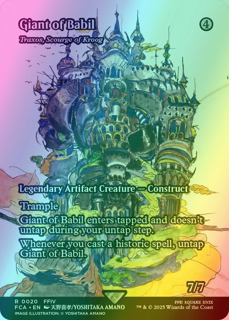 Giant of Babil - Traxos, Scourge of Kroog [20] [Borderless] [FINAL FANTASY: Through the Ages] [Foil]