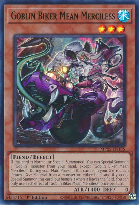 Goblin Biker Mean Merciless - MP25-EN155 - Ultra Rare - 1st Edition