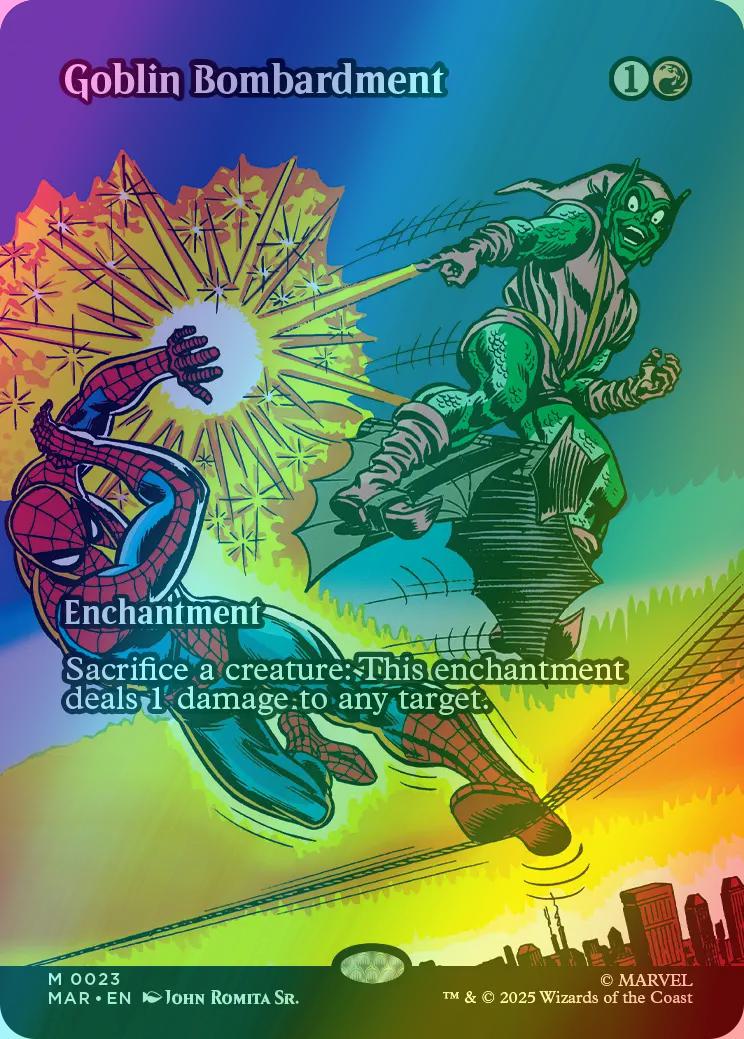 Goblin Bombardment [23] [Borderless] [Source Material] [Marvel Universe] [Foil]