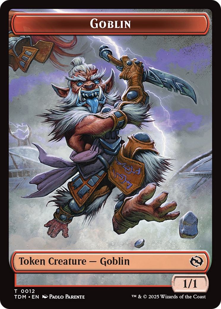 Dog Token (03) // Goblin Token (12) [Tarkir: Dragonstorm: Commander: Tokens] [Non-Foil] - Image 2