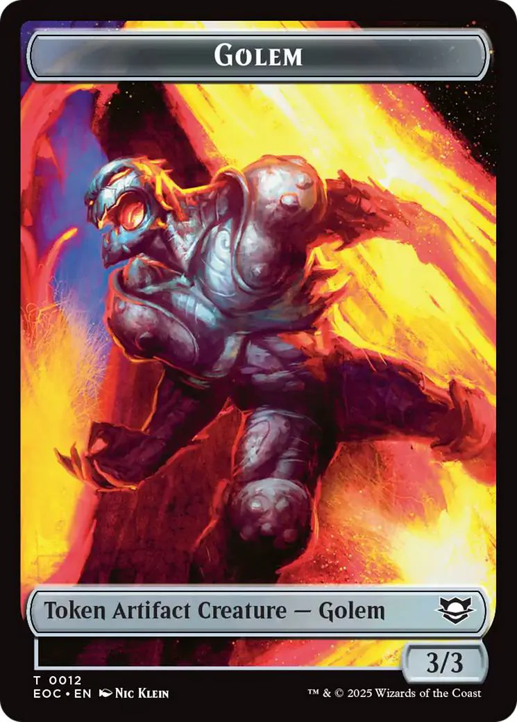 Bird Token (03) // Golem Token (12) [Edge of Eternities: Commander: Tokens] [Non-Foil] - Image 2