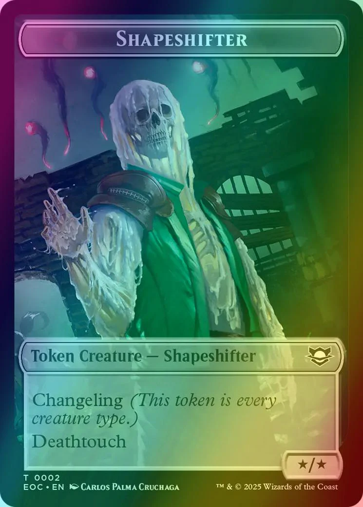 Golem Token (13) // Shapeshifter Token (02) [Edge of Eternities: Commander: Tokens] [Foil] - Image 2
