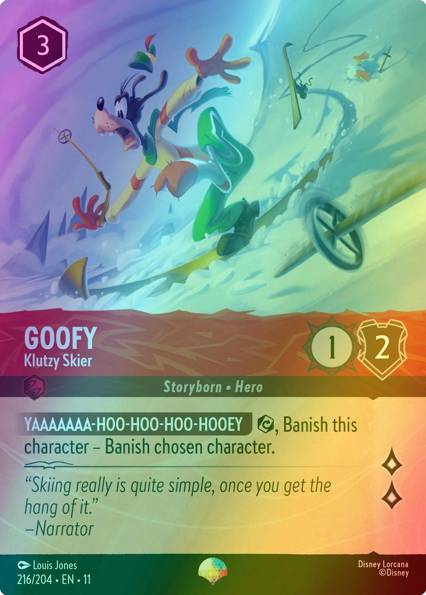 Goofy - Klutzy Skier (Epic) - 216/204 [Winterspell] [Holofoil]