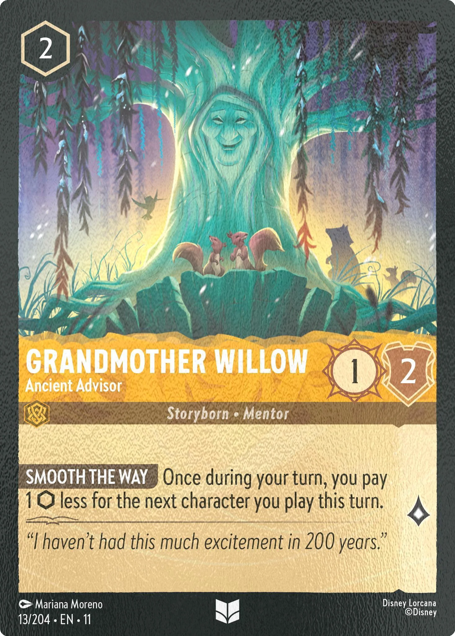 Grandmother Willow - Ancient Advisor - 13/204 [Winterspell] [Cold Foil]