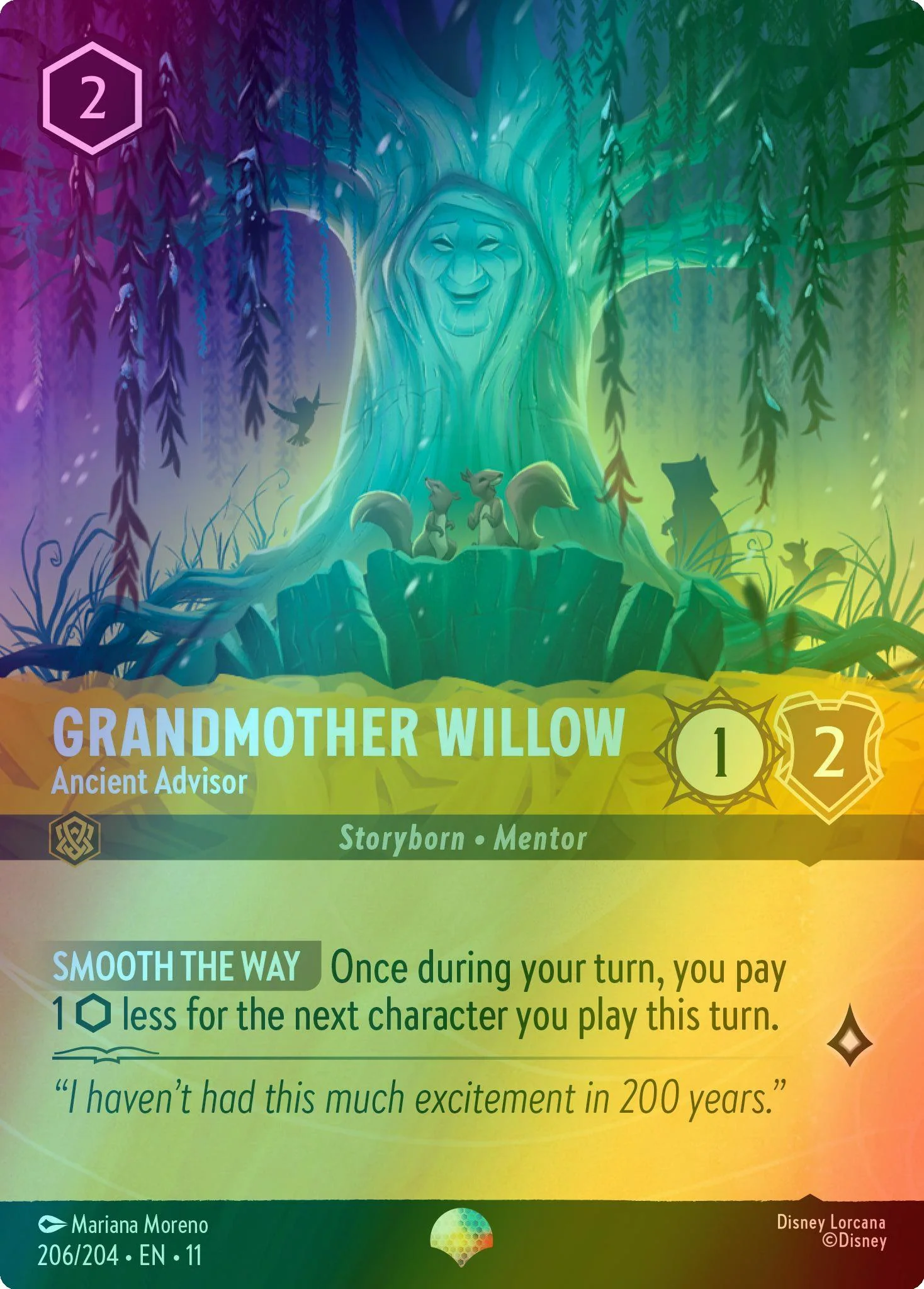 Grandmother Willow - Ancient Advisor (Epic) - 206/204 [Winterspell] [Holofoil]