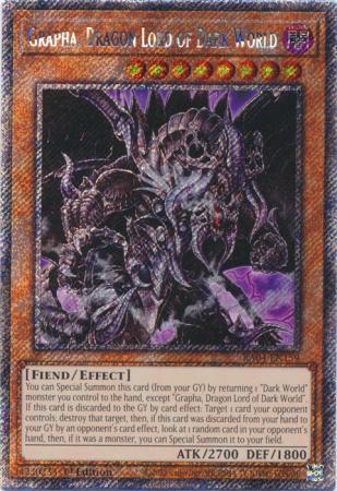 Grapha, Dragon Lord of Dark World - RA04-EN159 - Platinum Secret Rare - 1st Edition