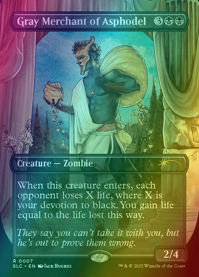 Gray Merchant of Asphodel [0007] [Borderless] [Encyclopedia of Magic] [Secret Lair Countdown] [Foil]