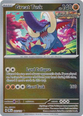 Great Tusk - 055/131 - Uncommon [sv085-055] [Reverse Holo]