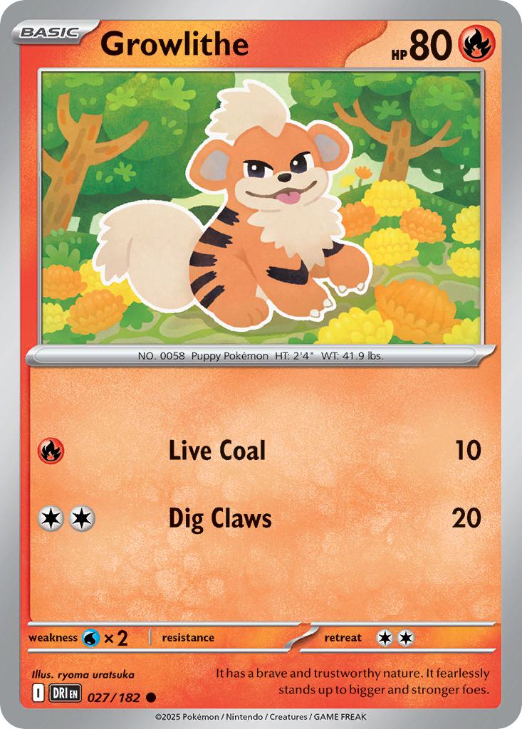 Growlithe - 027/182 - Common [sv10-027] [Non-Holo]