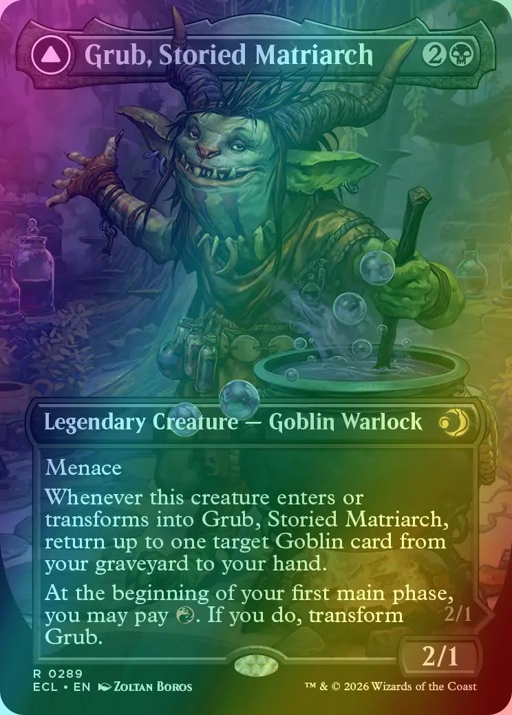 Grub, Storied Matriarch // Grub, Notorious Auntie [289] [Borderless] [Lorwyn Eclipsed] [Foil]