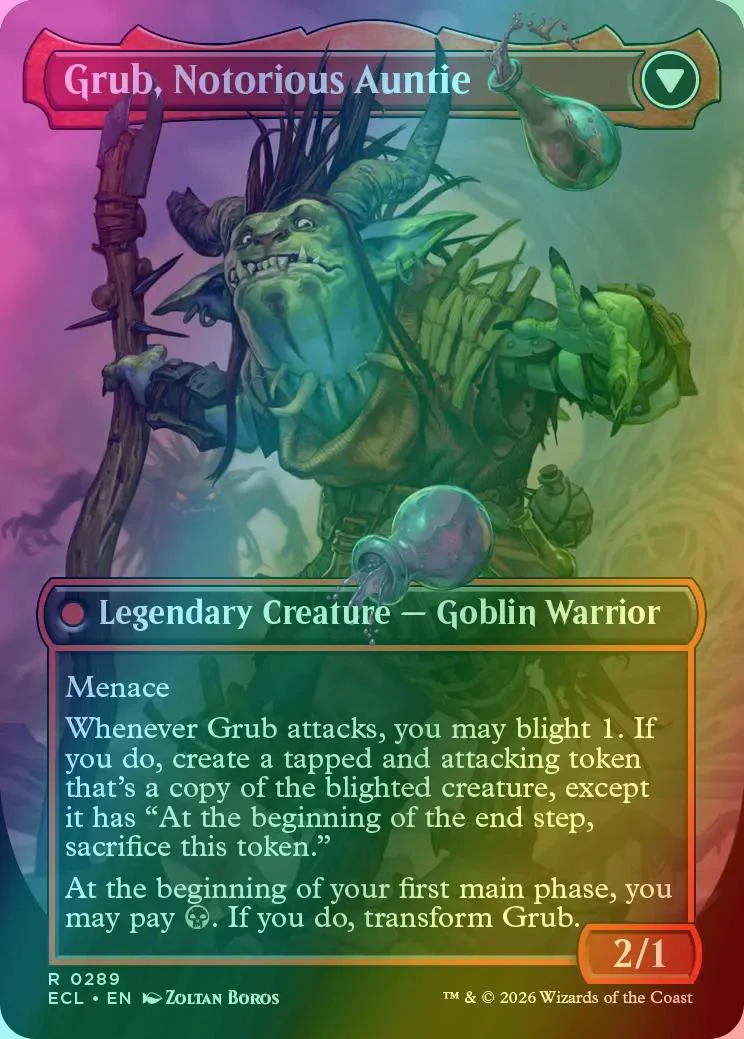 Grub, Storied Matriarch // Grub, Notorious Auntie [289] [Borderless] [Lorwyn Eclipsed] [Foil] - Image 2
