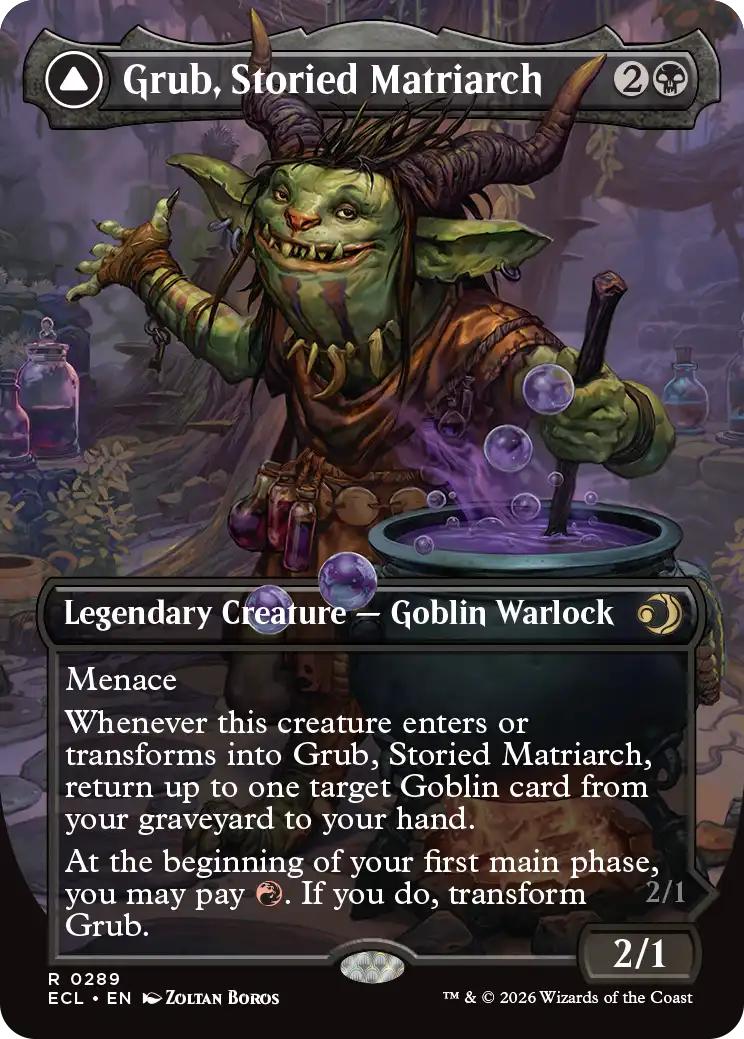Grub, Storied Matriarch // Grub, Notorious Auntie [289] [Borderless] [Lorwyn Eclipsed] [Non-Foil]