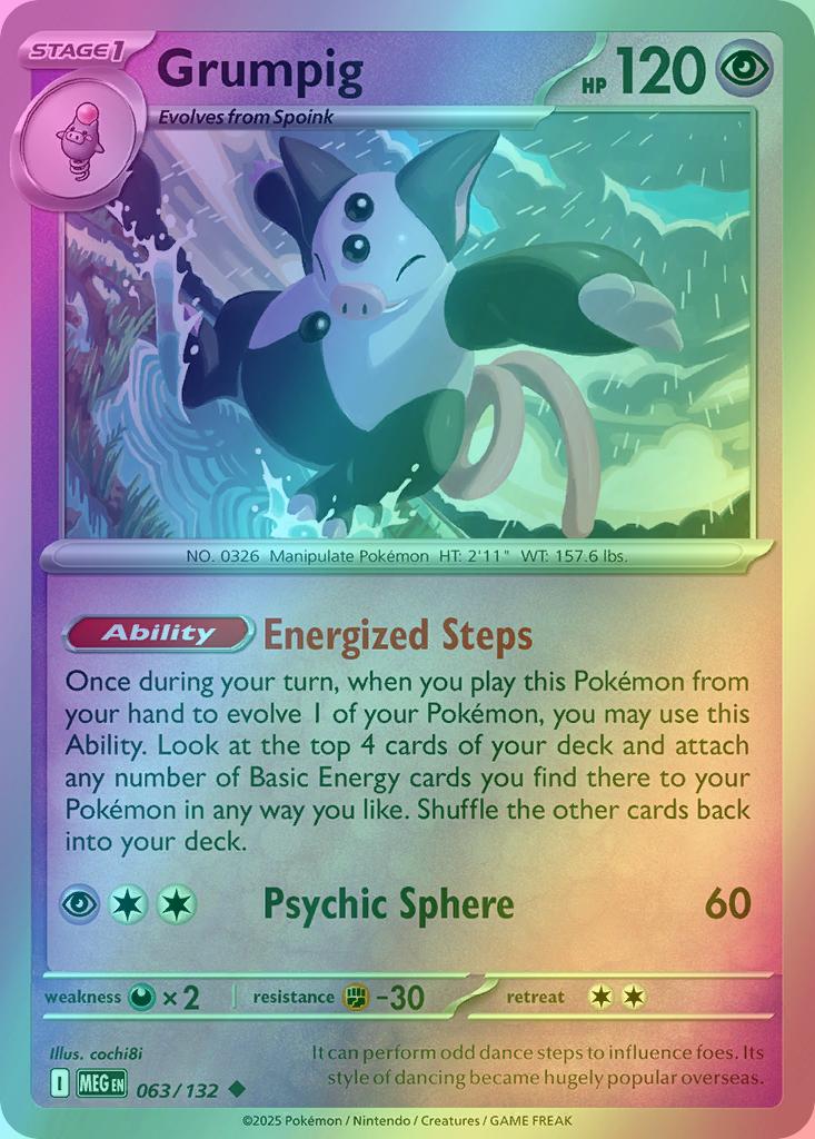 Grumpig - 063/132 - Uncommon [me01-063] [Reverse Holo]
