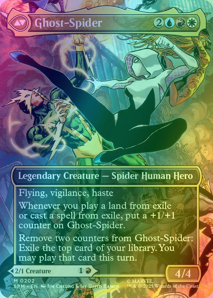 Gwen Stacy // Ghost-Spider [202] [Borderless] [Scene] [Marvel's Spider-Man] [Foil] - Image 2