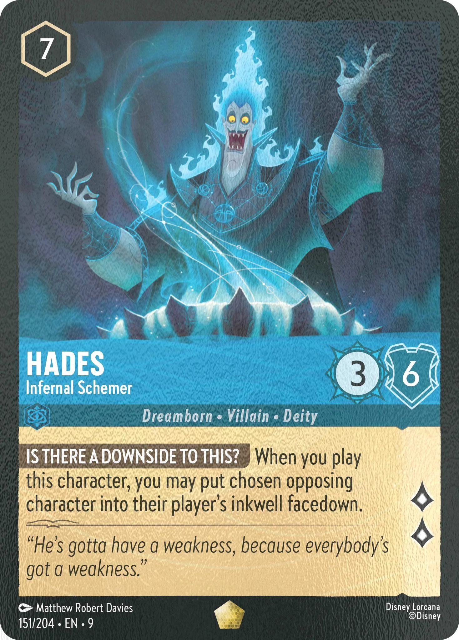Hades - Infernal Schemer - 151/204 [Fabled] [Cold Foil]