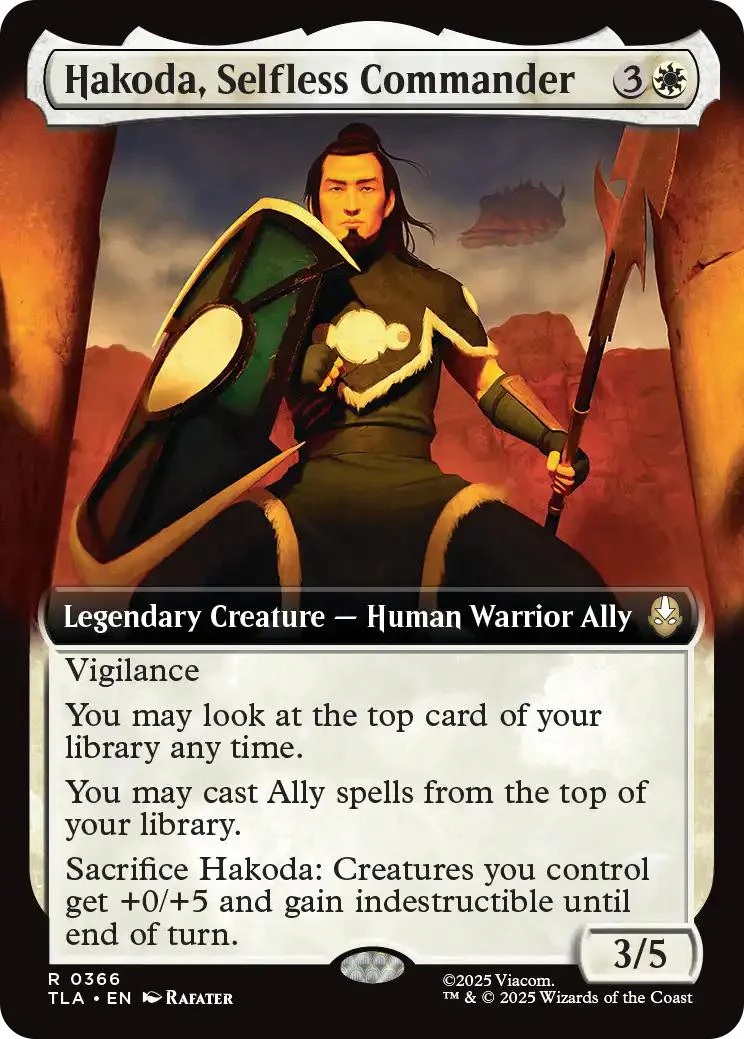 Hakoda, Selfless Commander [366] [Extended Art] [Avatar: The Last Airbender] [Non-Foil]