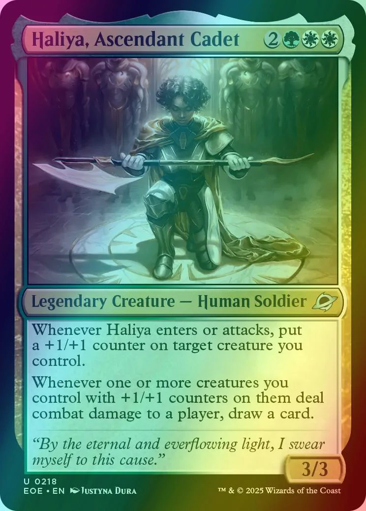 Haliya, Ascendant Cadet [218] [Edge of Eternities] [Foil]