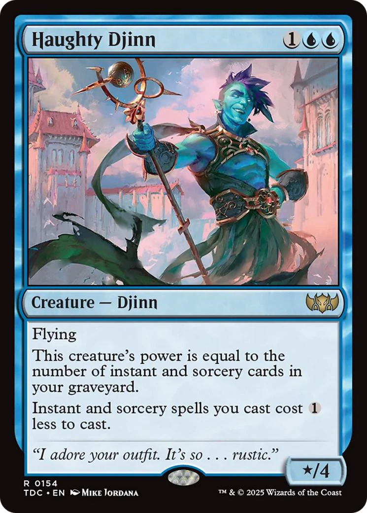 Haughty Djinn [154] [Tarkir: Dragonstorm: Commander] [Non-Foil]