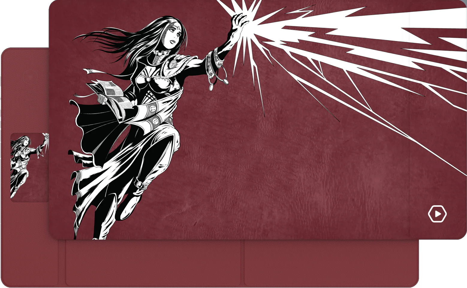 Heavy Play ETB Playmat Art Masters - Lightning Bolt by Phil Stone