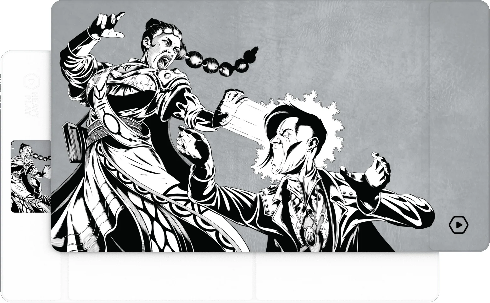 Heavy Play ETB Playmat Art Masters - Silence by Phil Stone
