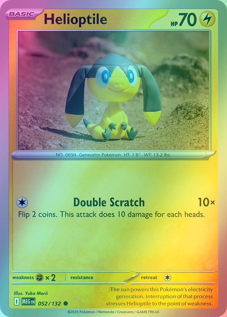 Helioptile - 052/132 - Common [me01-052] [Reverse Holo]