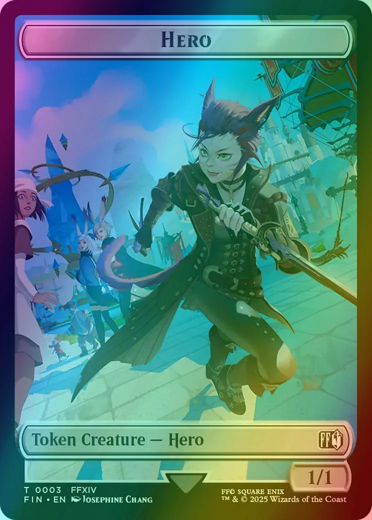 Food Token (22) // Hero Token (03) [FINAL FANTASY: Tokens] [Foil] - Image 2