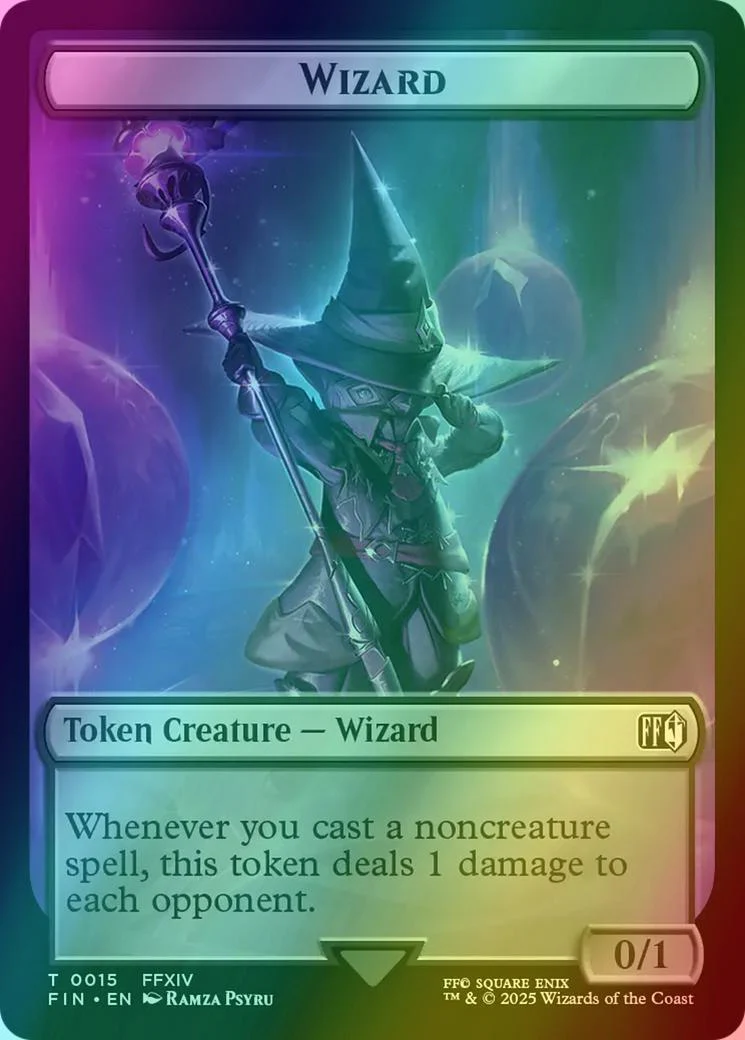 Bird Token (17) // Wizard Token (15) [FINAL FANTASY: Tokens] [Foil] - Image 2