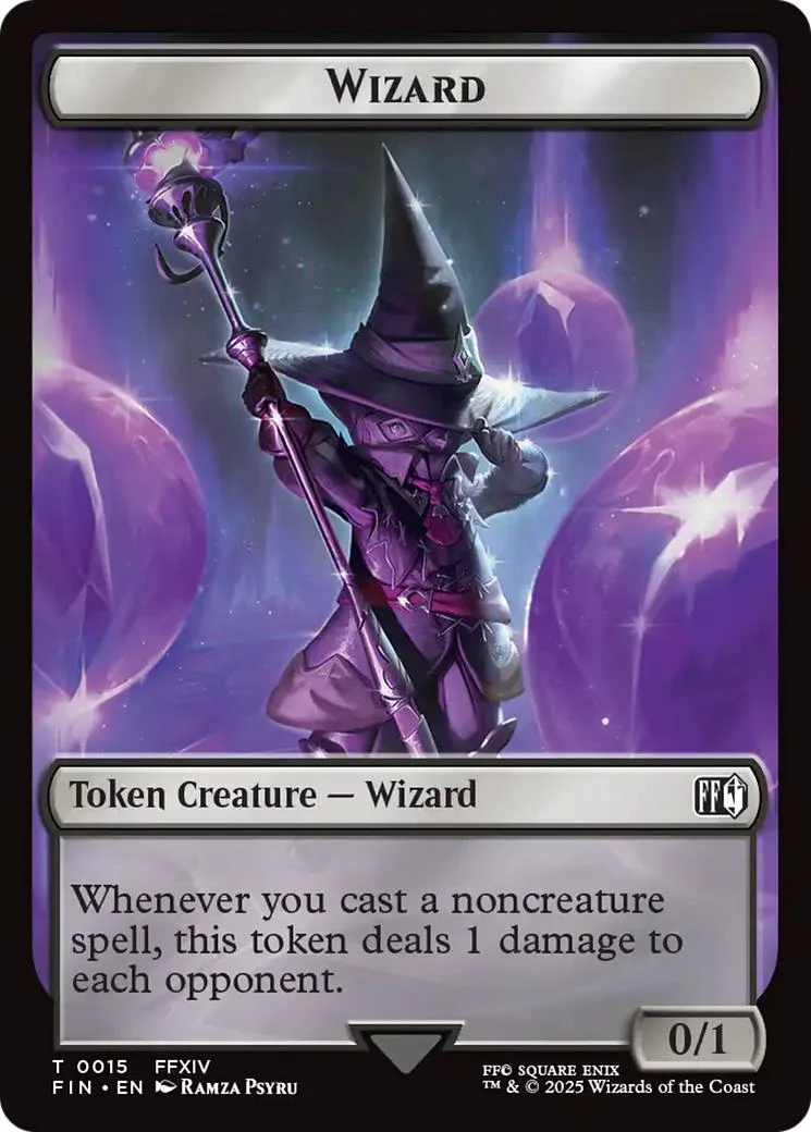 Hero Token (05) // Wizard Token (15) [FINAL FANTASY: Tokens] [Non-Foil] - Image 2