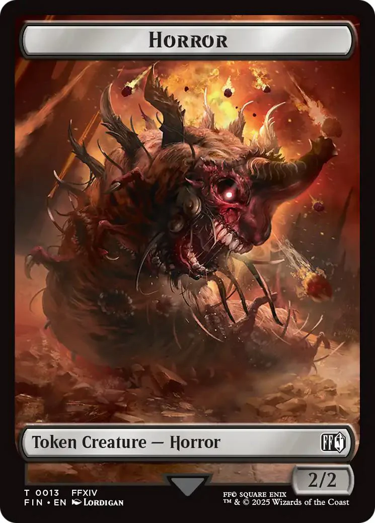 Hero Token (06) // Horror Token (13) [FINAL FANTASY: Tokens] [Non-Foil] - Image 2