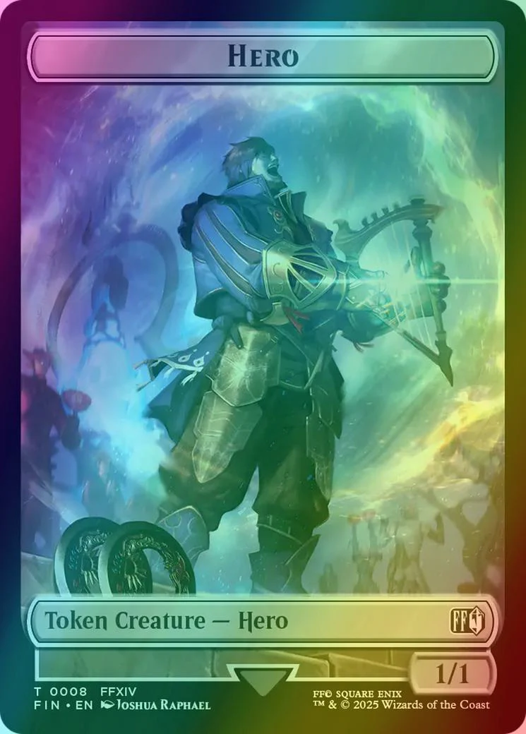 Frog Token (18) // Hero Token (08) [FINAL FANTASY: Tokens] [Foil] - Image 2