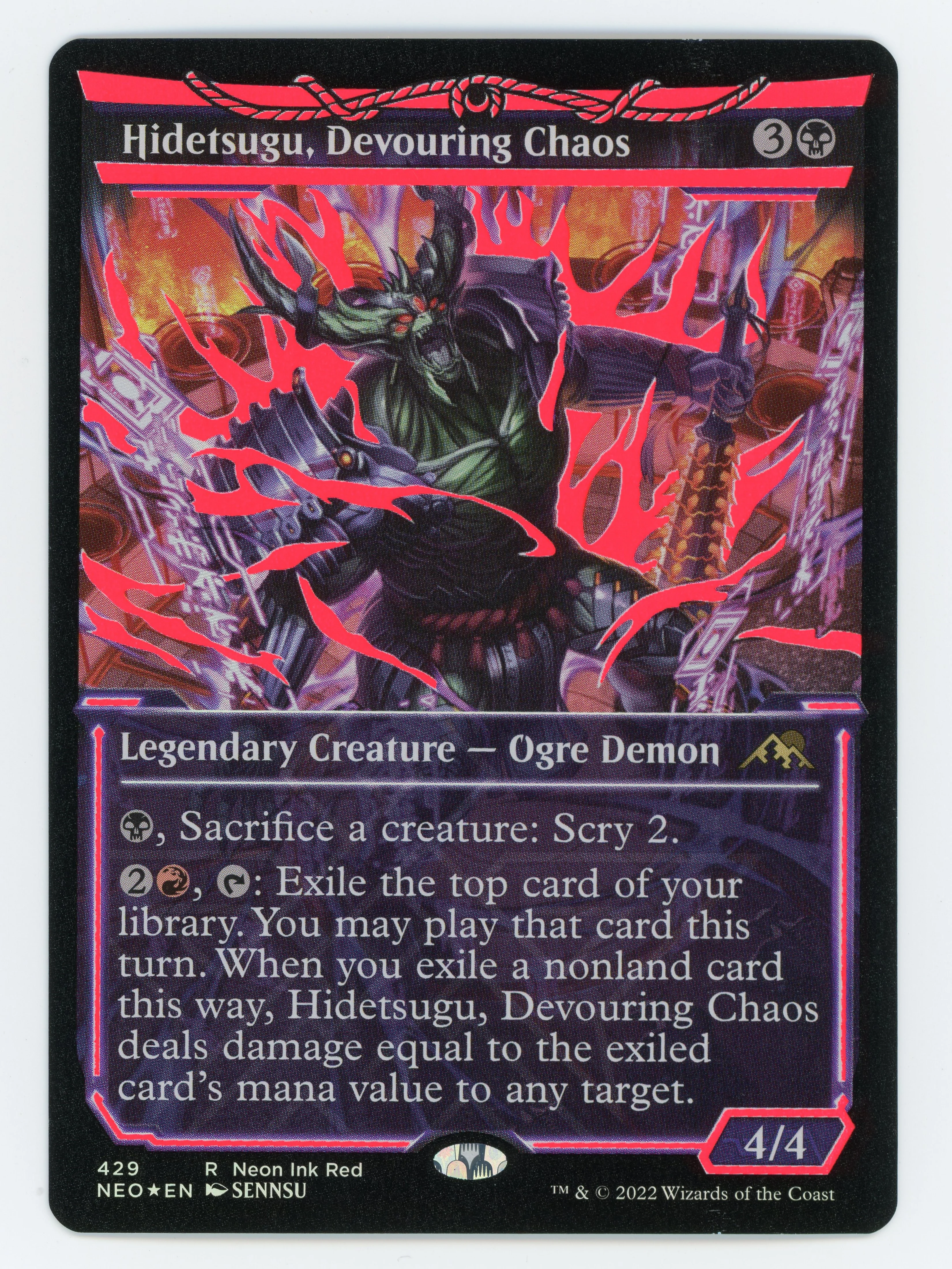Hidetsugu, Devouring Chaos - Neon Ink Showcase - Red - Foil - Scan 15017