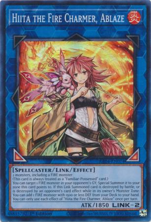 Hiita the Fire Charmer, Ablaze - RA04-EN074 - Super Rare - 1st Edition